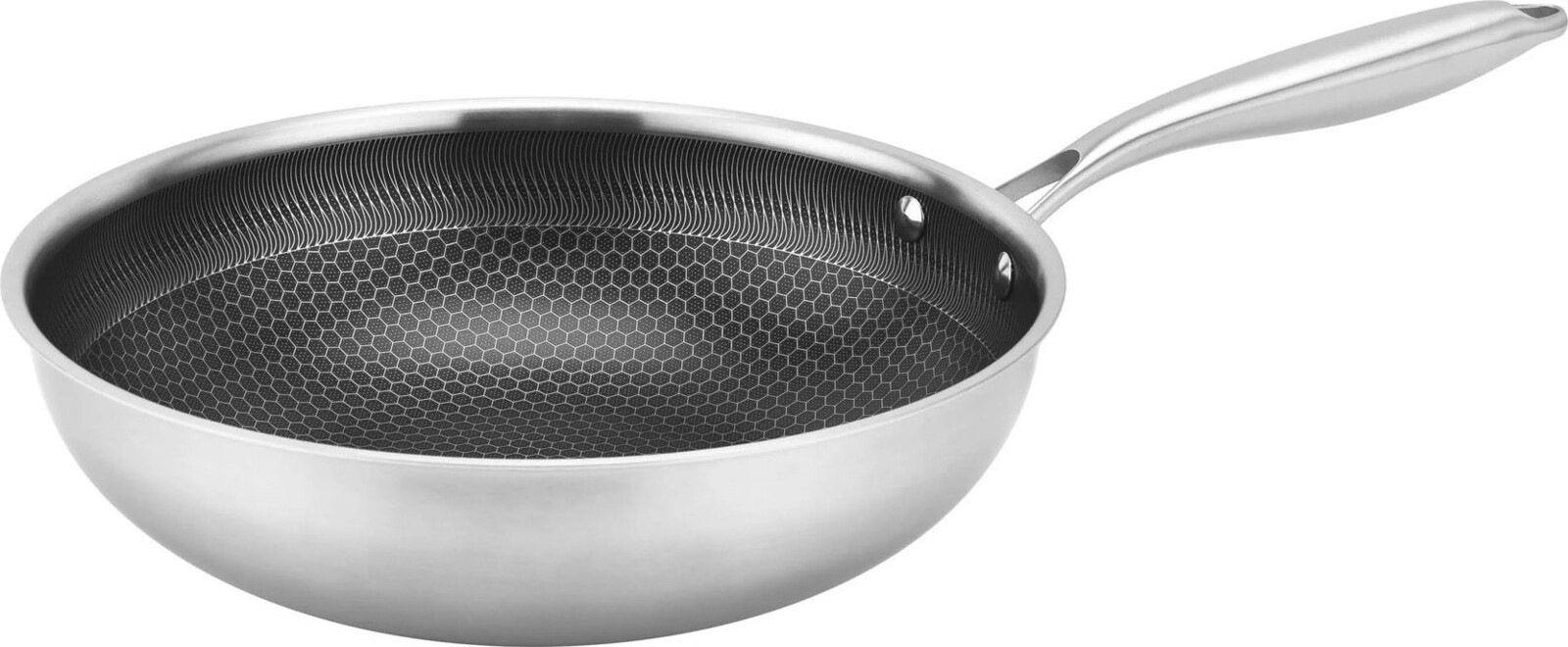 KITCHISIMO Wok 28 cm indukčné dno nehrdzavejúca oceľ/hliník