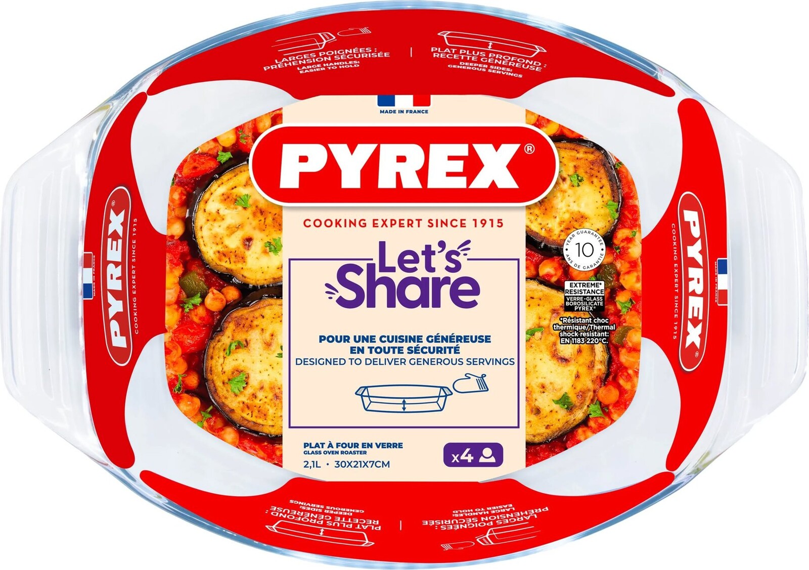 Pyrex Miska na zapekanie 2,1 l oválna, sklenená