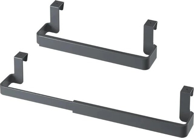 Metaltex Držiak na uteráky nastaviteľný 20 – 40 cm čierny