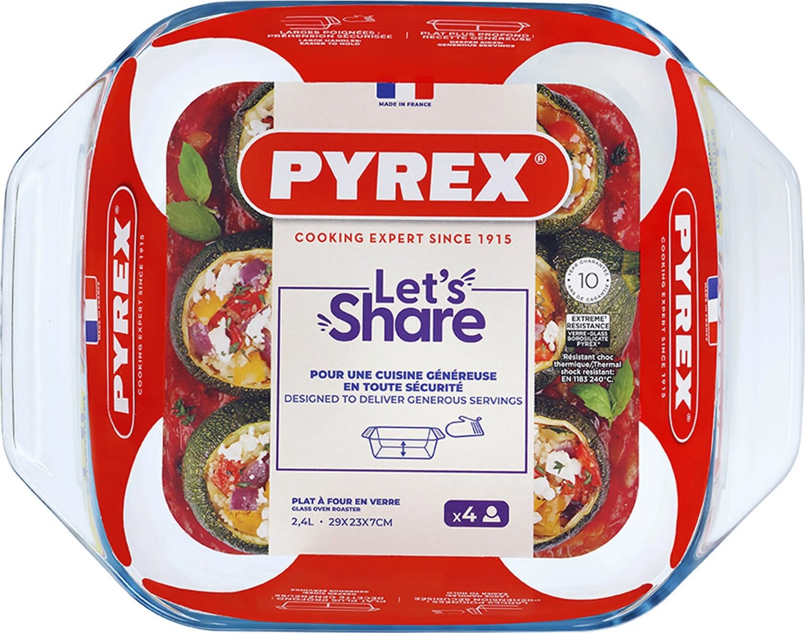 Pyrex Pekáč zapekací, borosilikátové sklo