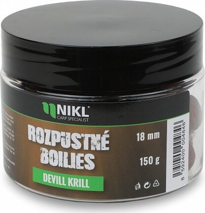 Nikl Rozpustné boilies Devill Krill 150 g 24 mm