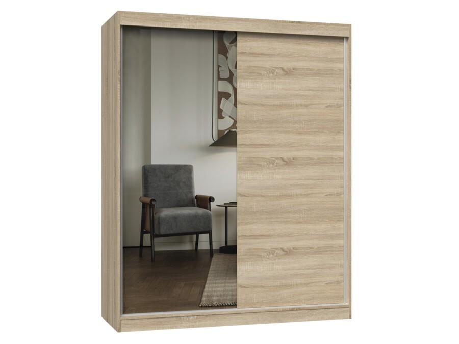 Šatní skříň se zrcadlem Iga 160 cm dub Sonoma