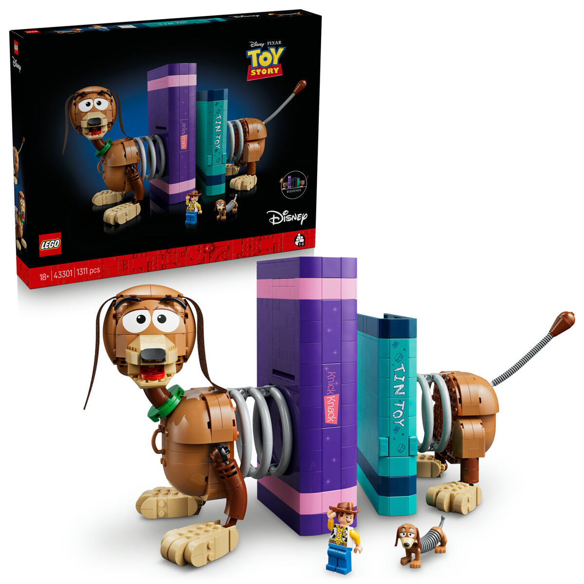 LEGO® │ Disney 43301 Knižné zarážky: Slinky z filmu Toy Story