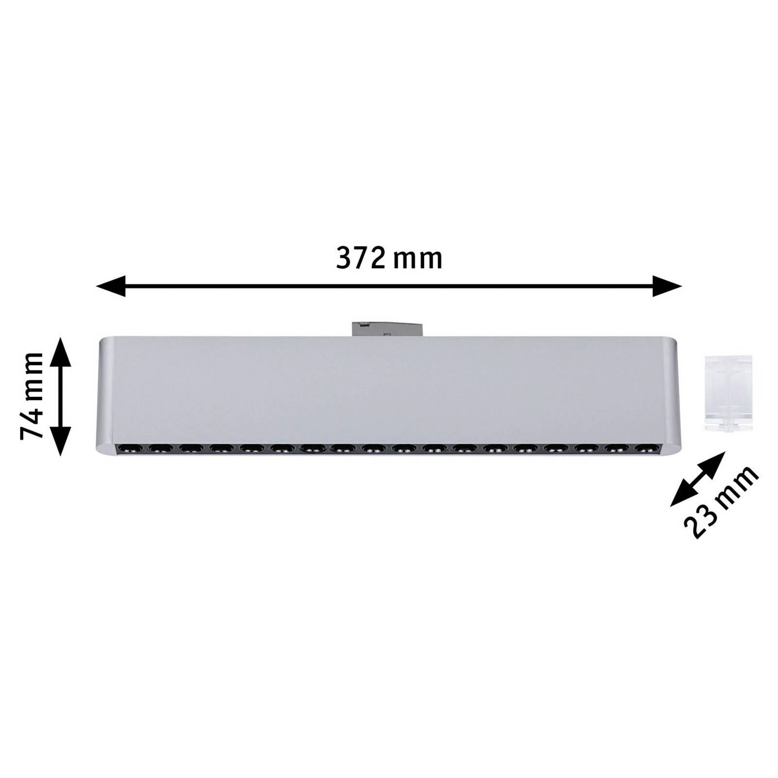 LED lištová lampa Paulmann URail Zelos, chróm, 4 000 K, 37 cm
