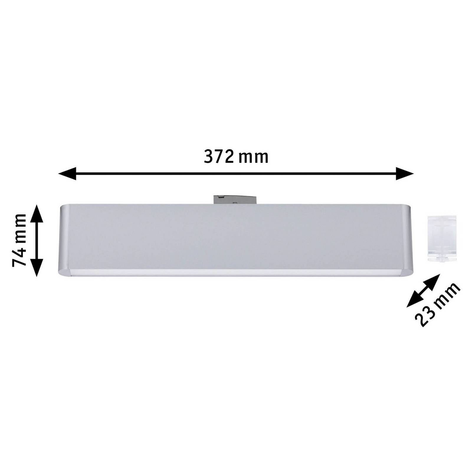 LED lištová lampa Paulmann URail Ceris, chróm, 4 000 K, 37 cm