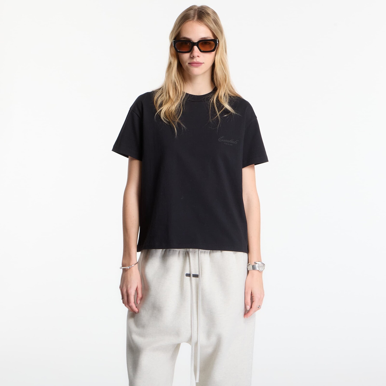 Tričko Fear of God Essentials Classic Short Sleeve Tee Vintage Black XL