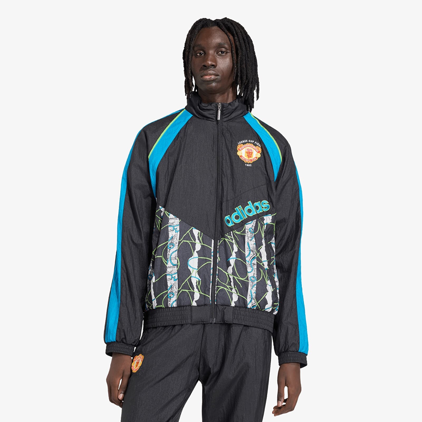 Mikina adidas Manchester United Woven Track Top 90 Black S