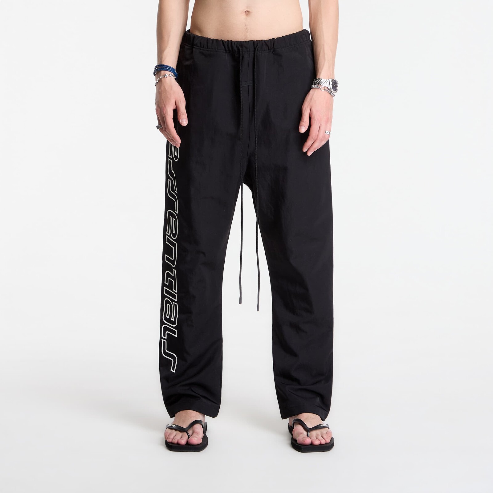 Kalhoty Fear of God Essentials Active Trace Relaxed Drawstring Pants Vintage Black S
