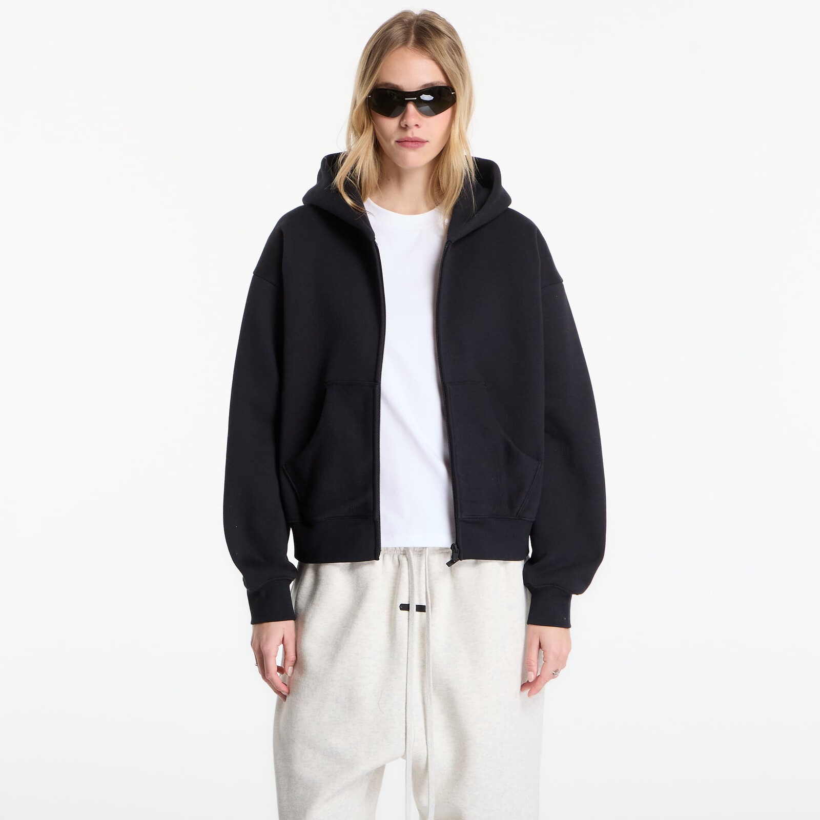 Mikina Fear of God Essentials Classic Full Zip Hoodie Vintage Black XS