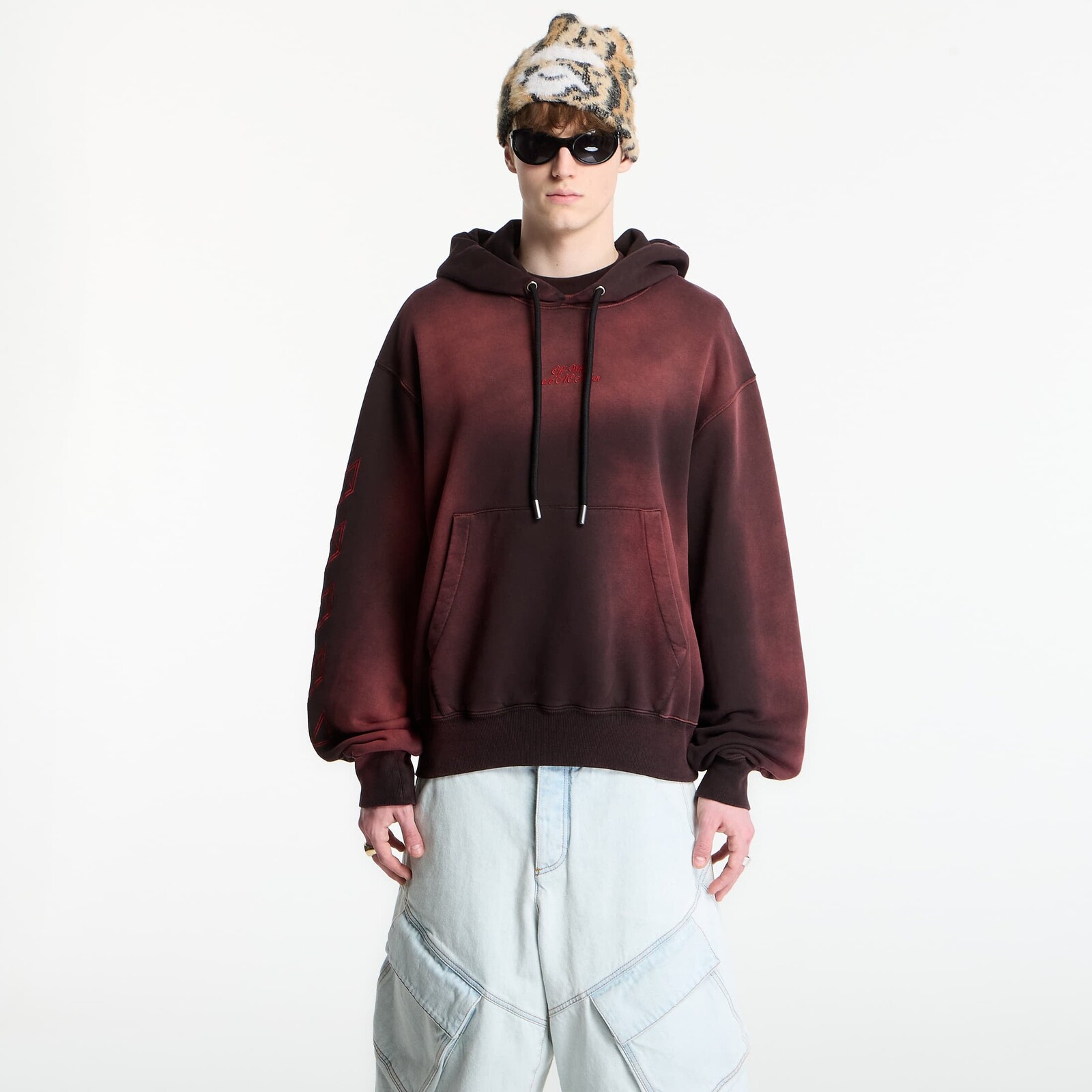 Mikina Off-White x AC Milan Regular Hoodie UNISEX Black/ Red M