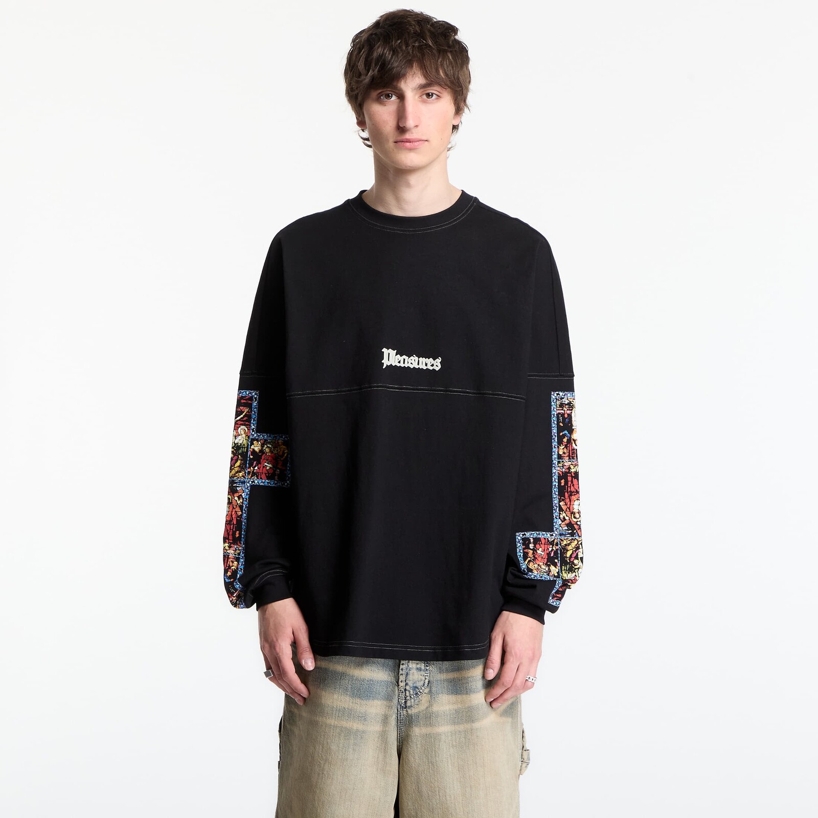 Tričko PLEASURES Blasphemy Long Sleeve Black XL
