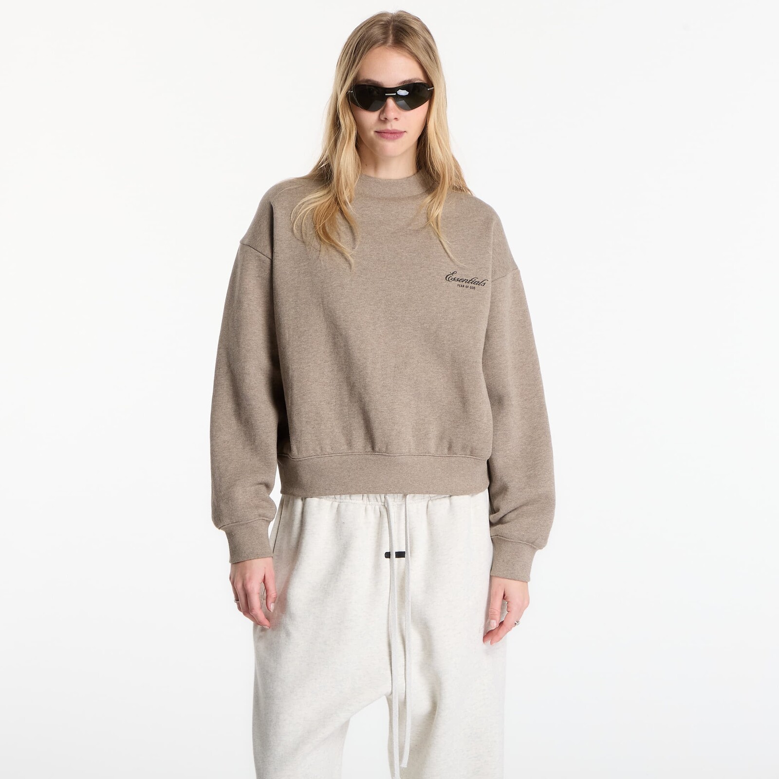 Mikina Fear of God Essentials Classic Crewneck Sweatshirt Homestead Heather XS
