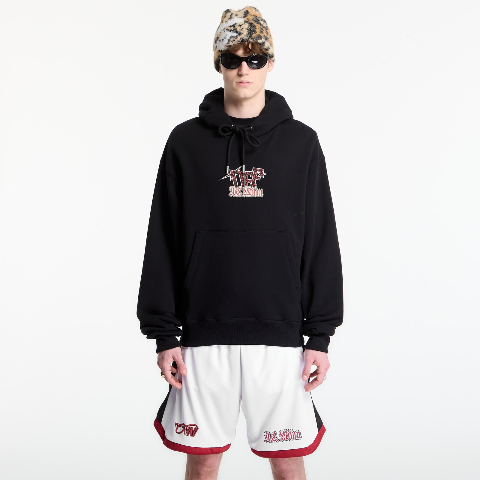 Mikina Off-White x AC Milan Arrow Regular Hoodie UNISEX Black/ Red XL