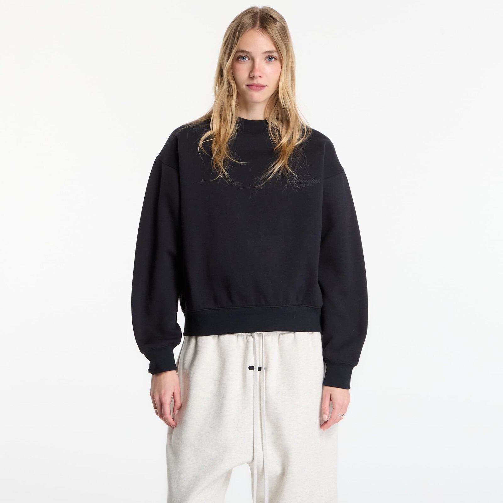 Mikina Fear of God Essentials Classic Crewneck Sweatshirt Vintage Black XS