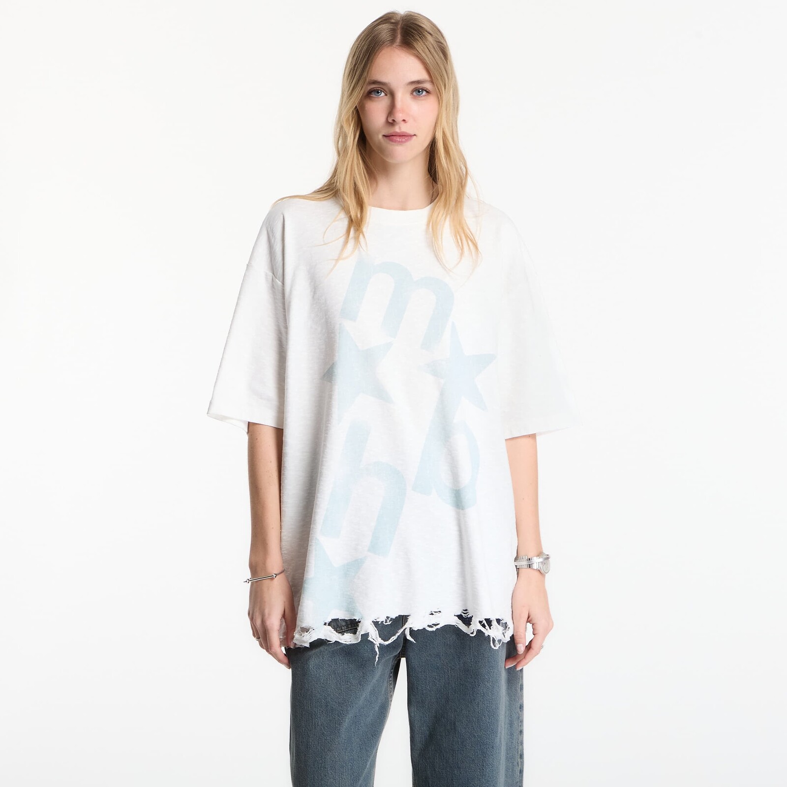 Tričko MISBHV Distressed Mbh Star T-Shirt UNISEX Off White L