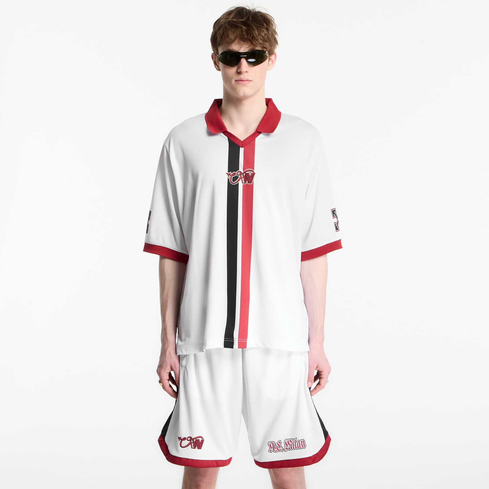 Tričko Off-White x AC Milan Arrow Tech T-Shirt UNISEX White/ Red S