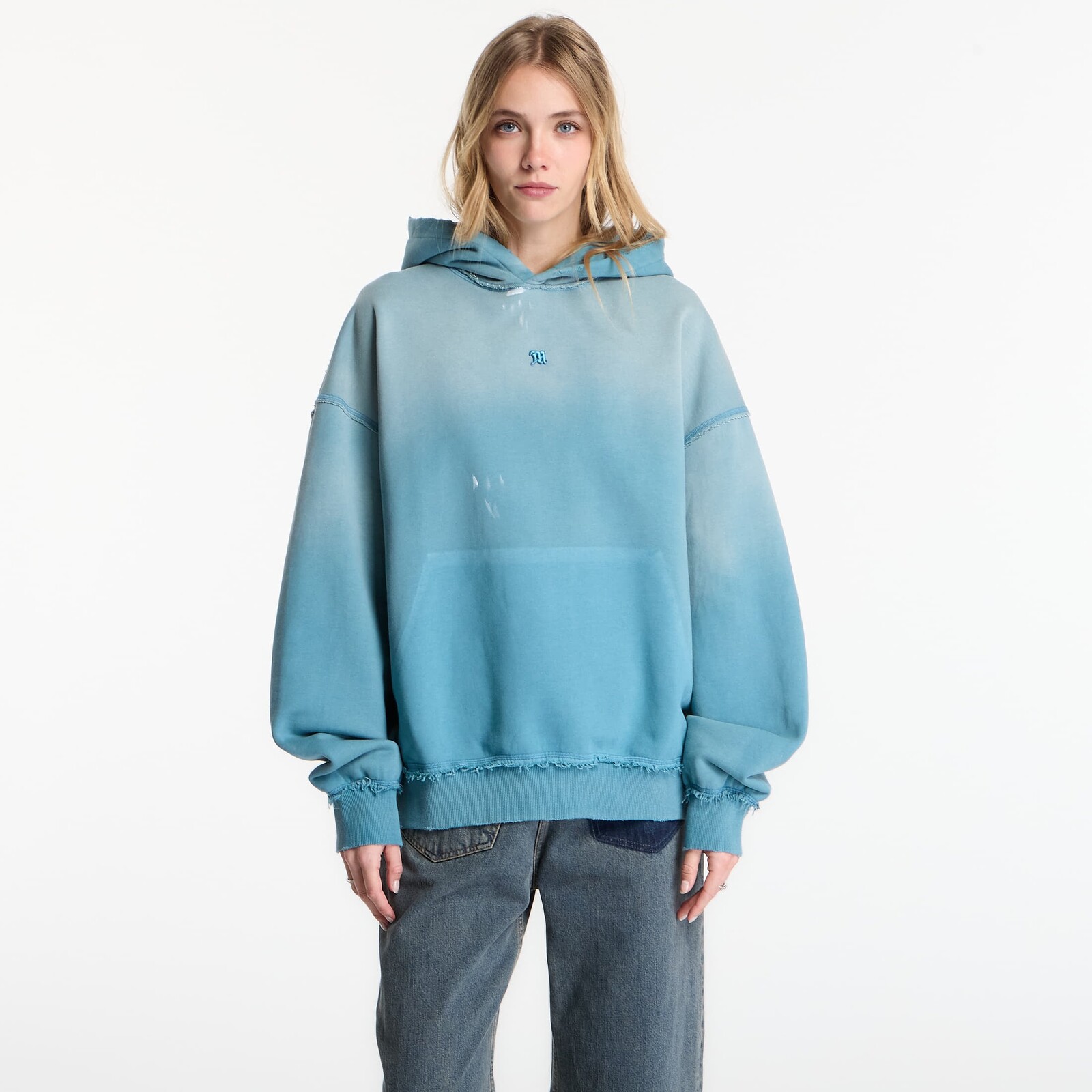 Mikina MISBHV Shadow Pocket Hoodie UNISEX Teal Blue XL