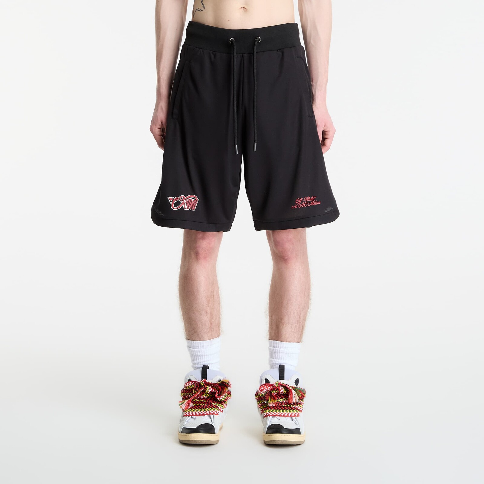 Šortky Off-White x AC Milan Tech Shorts Black/ Red L