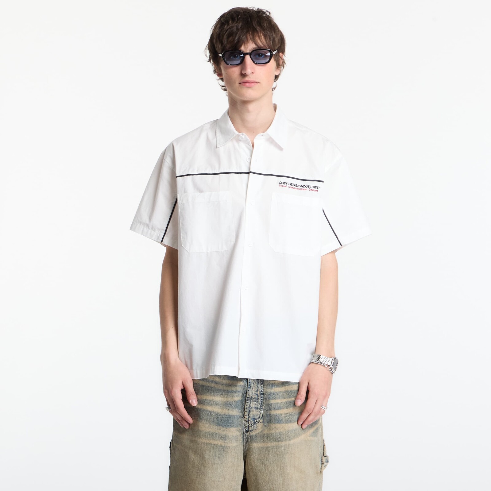 Košeľa OBEY Camber Woven White L