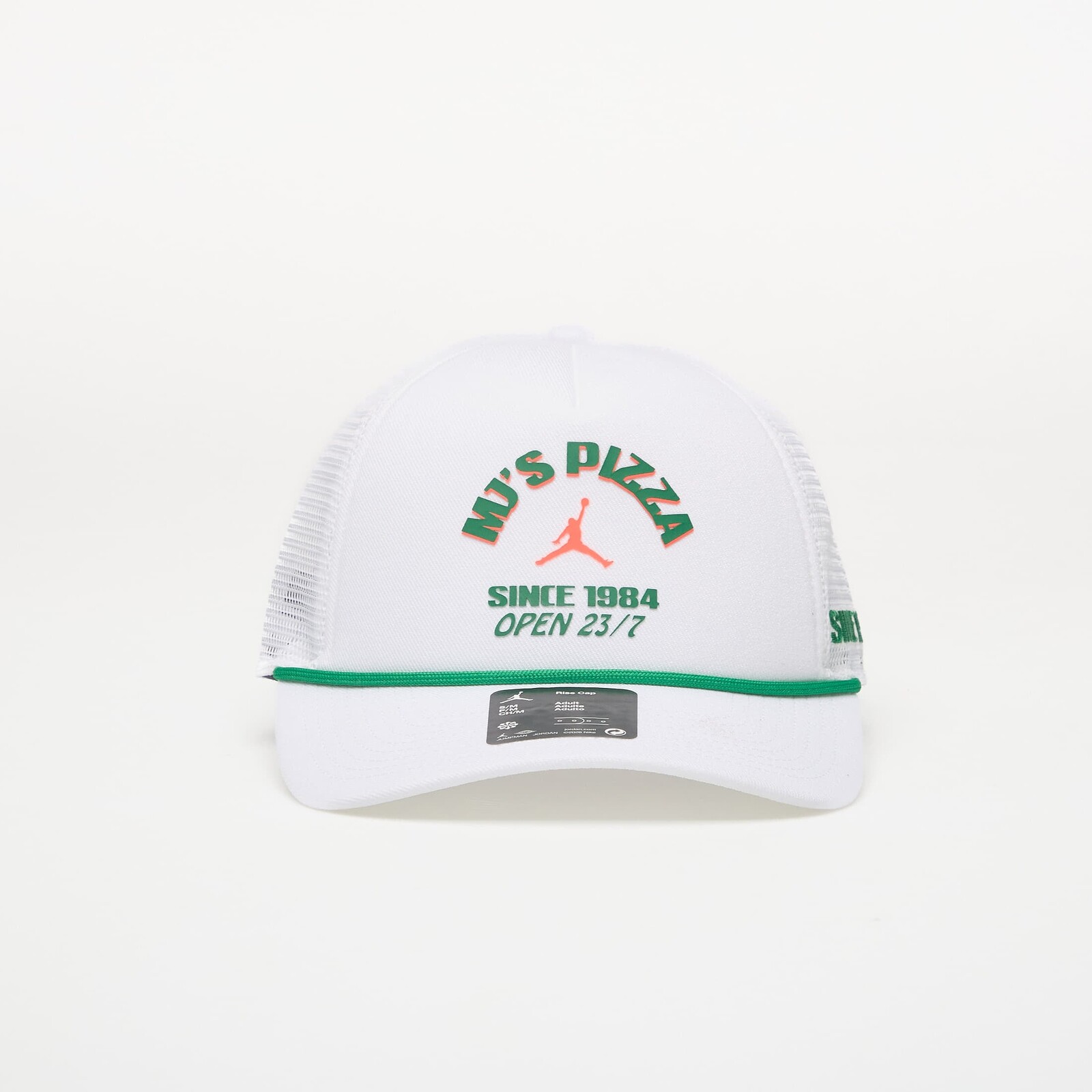 Šiltovka Jordan Rise Structured Trucker Cap White/ Court Green/ Infrared 23 S/M