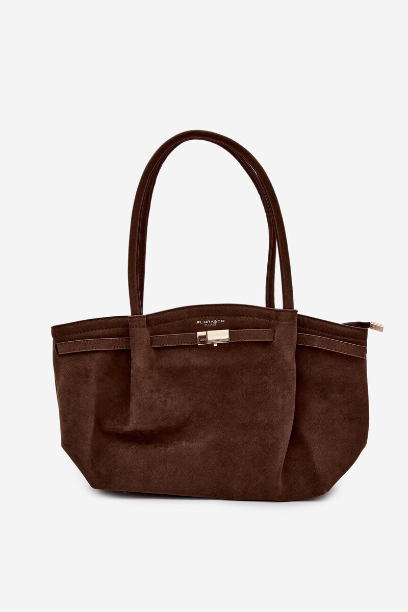 Shopper taška z eko semiša Flora&Co Chocolate