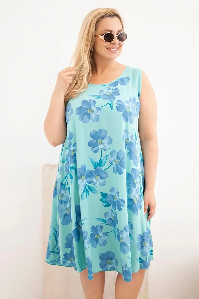 Kesi Włoski plus size šaty s kvetinovým vzorom