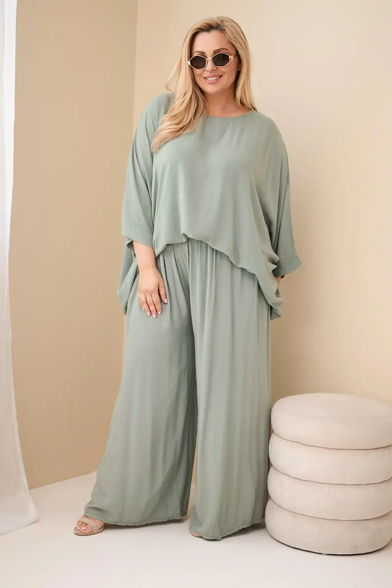 Kesi Plus Size súprava: blúzka a nohavice