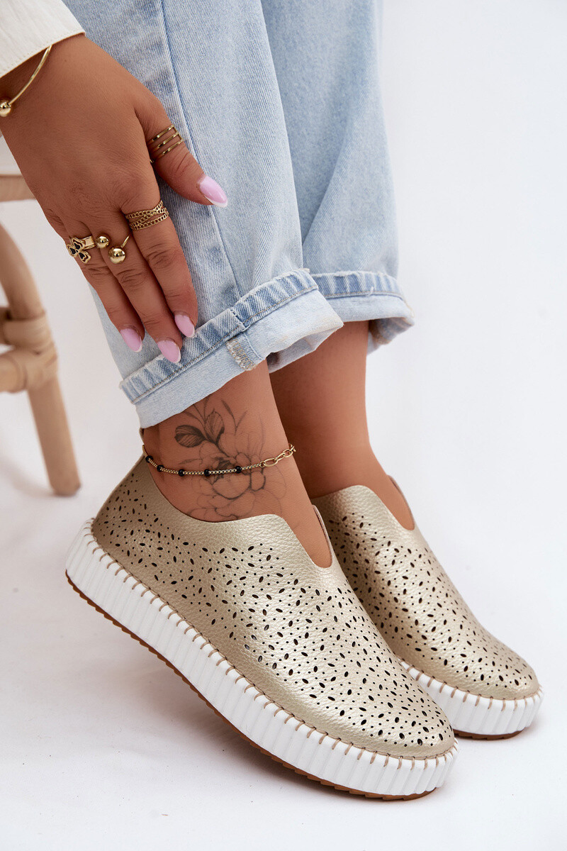 Dámske slip-on topánky na platforme Gold Glamma
