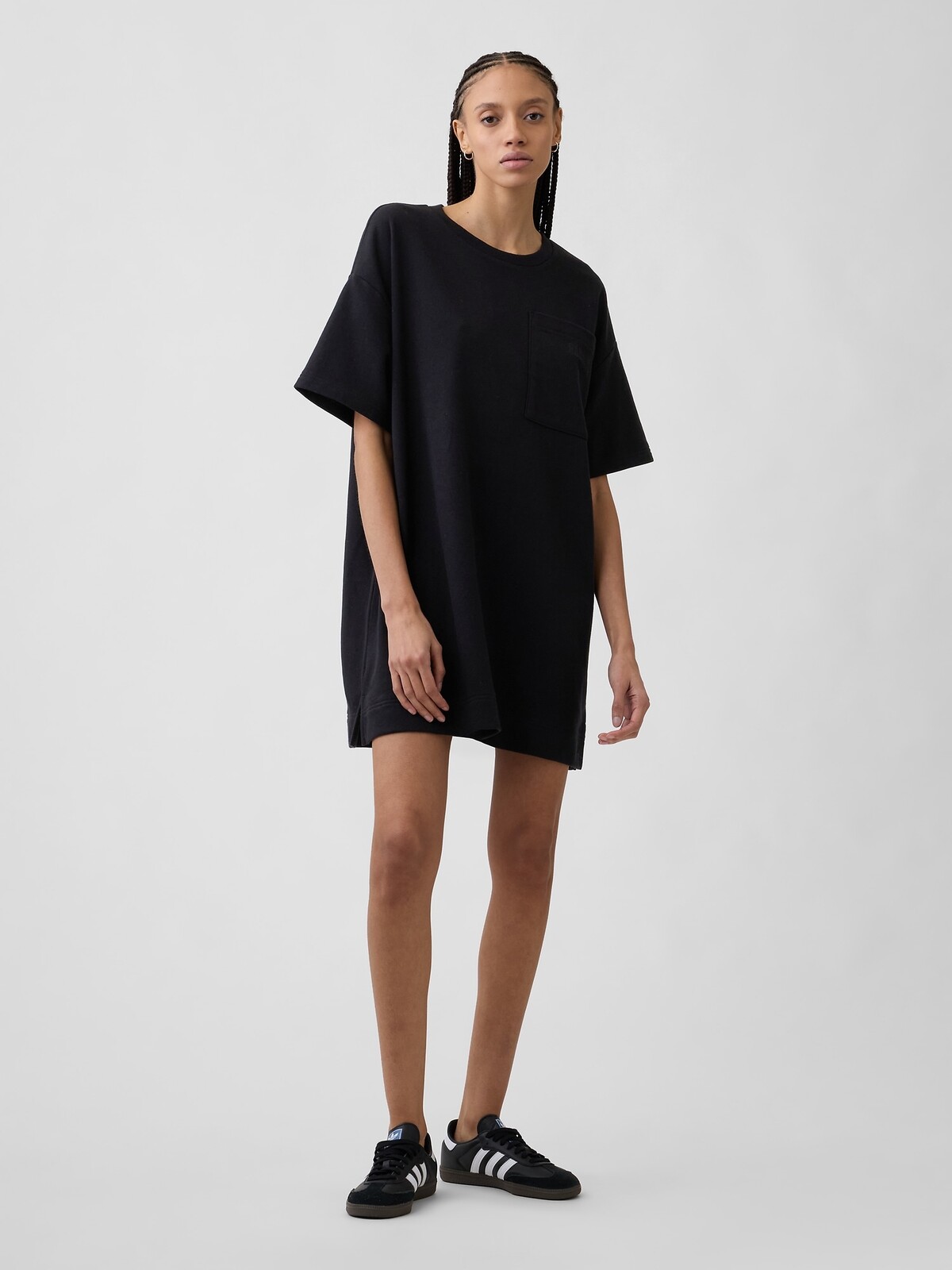 GAP Oversize mikinové šaty s logom VintageSoft
