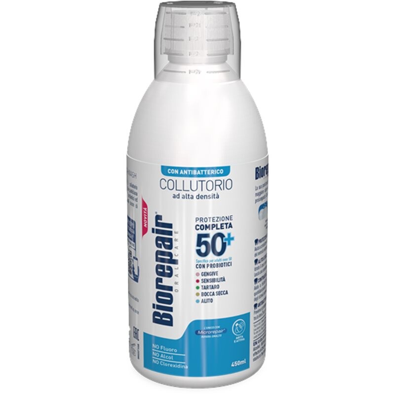 Biorepair Complete Protection 50+ ústna voda s antibakteriálnym účinkom 450 ml