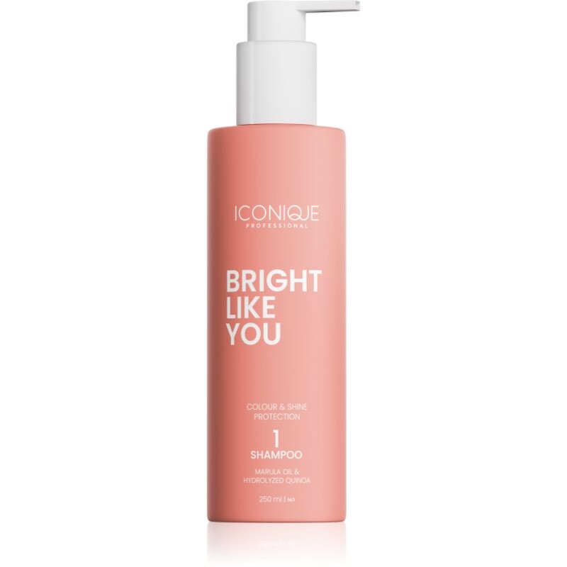ICONIQUE Professional BRIGHT LIKE YOU Colour & Shine Protection Shampoo obnovujúci šampón pre farbené vlasy 250 ml