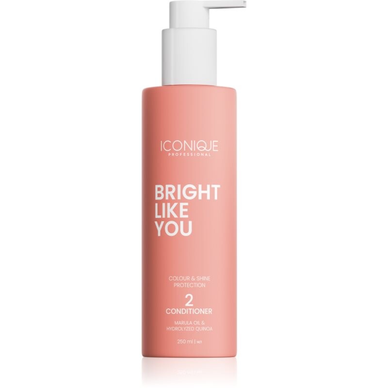 ICONIQUE Professional BRIGHT LIKE YOU Colour & Shine Protection Conditioner obnovujúci kondicionér pre farbené vlasy 250 ml