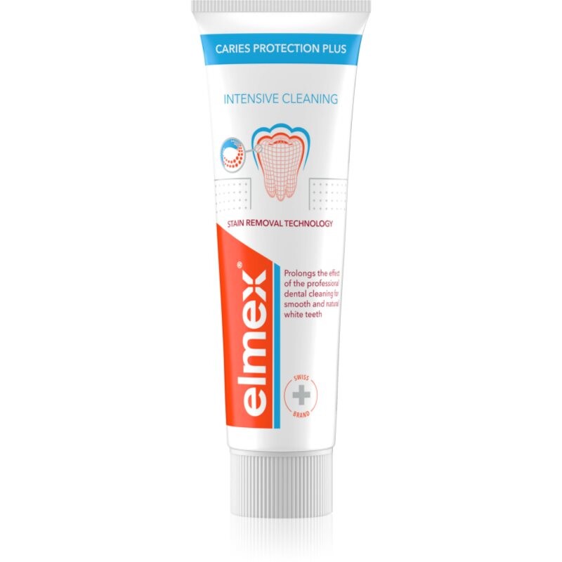 Elmex Caries Plus Intensive Cleaning bieliaca zubná pasta pre kompletnú starostlivosť 50 ml