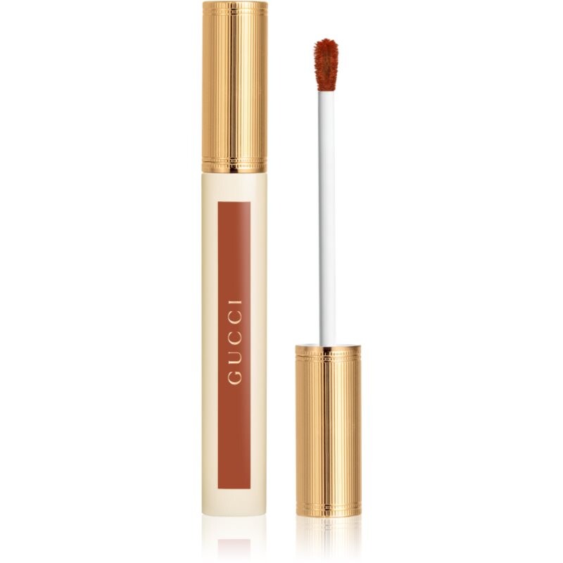 Gucci Glow Oil-In-Water Tint Liquid Lipstick lesklý hydratačný tekutý rúž odtieň 308 Lucy Dark Orange 6.5 ml