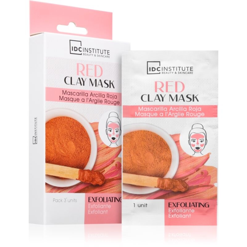 IDC Institute Red Clay Mask exfoliačná maska 3x8 g