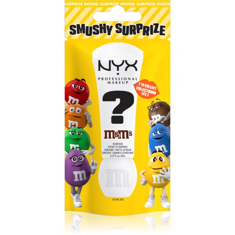 NYX Professional Makeup Smushy Surprize M&M's balzam na pery s matným efektom odtieň Surprize 8 ml