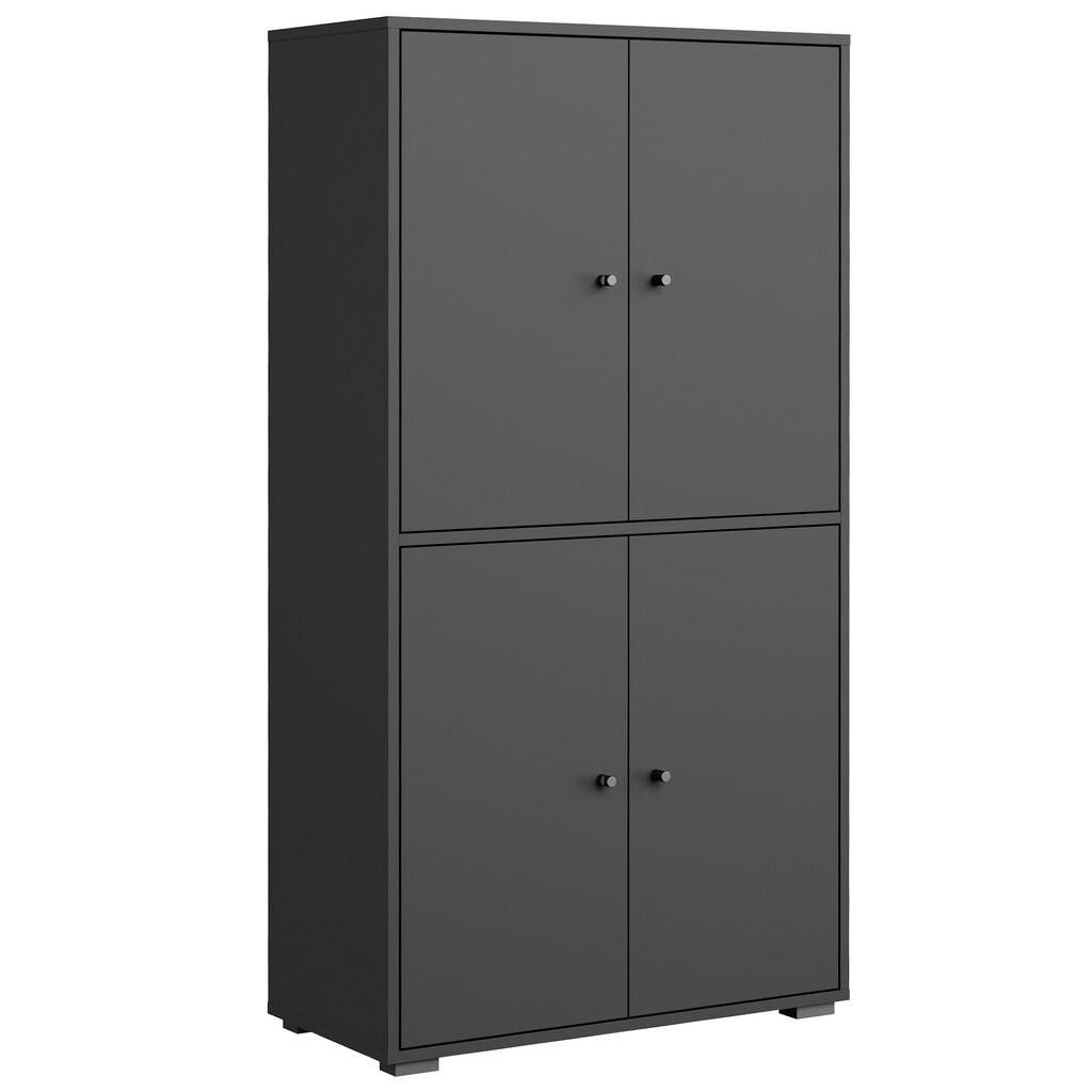 P & B SKRINKA NA TOPÁNKY, čierna, 70/131/33 cm