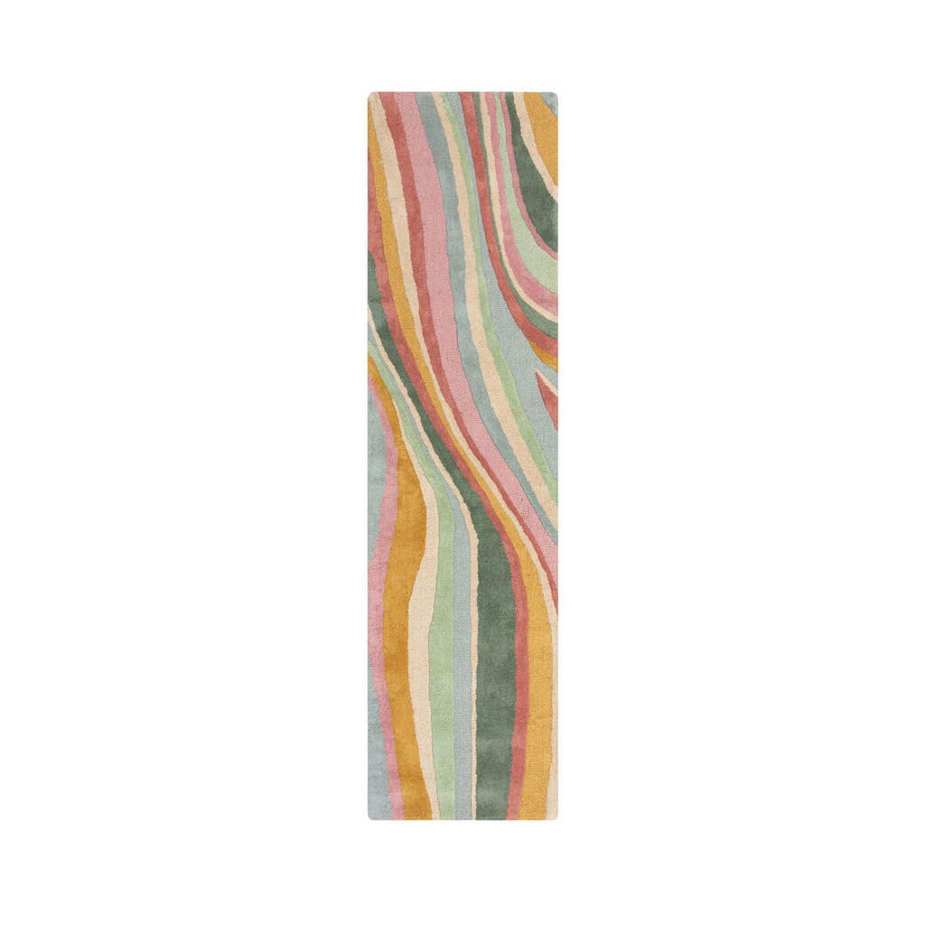 Flair Rugs BEHÚŇ, 60/230 cm, zelená, ružová