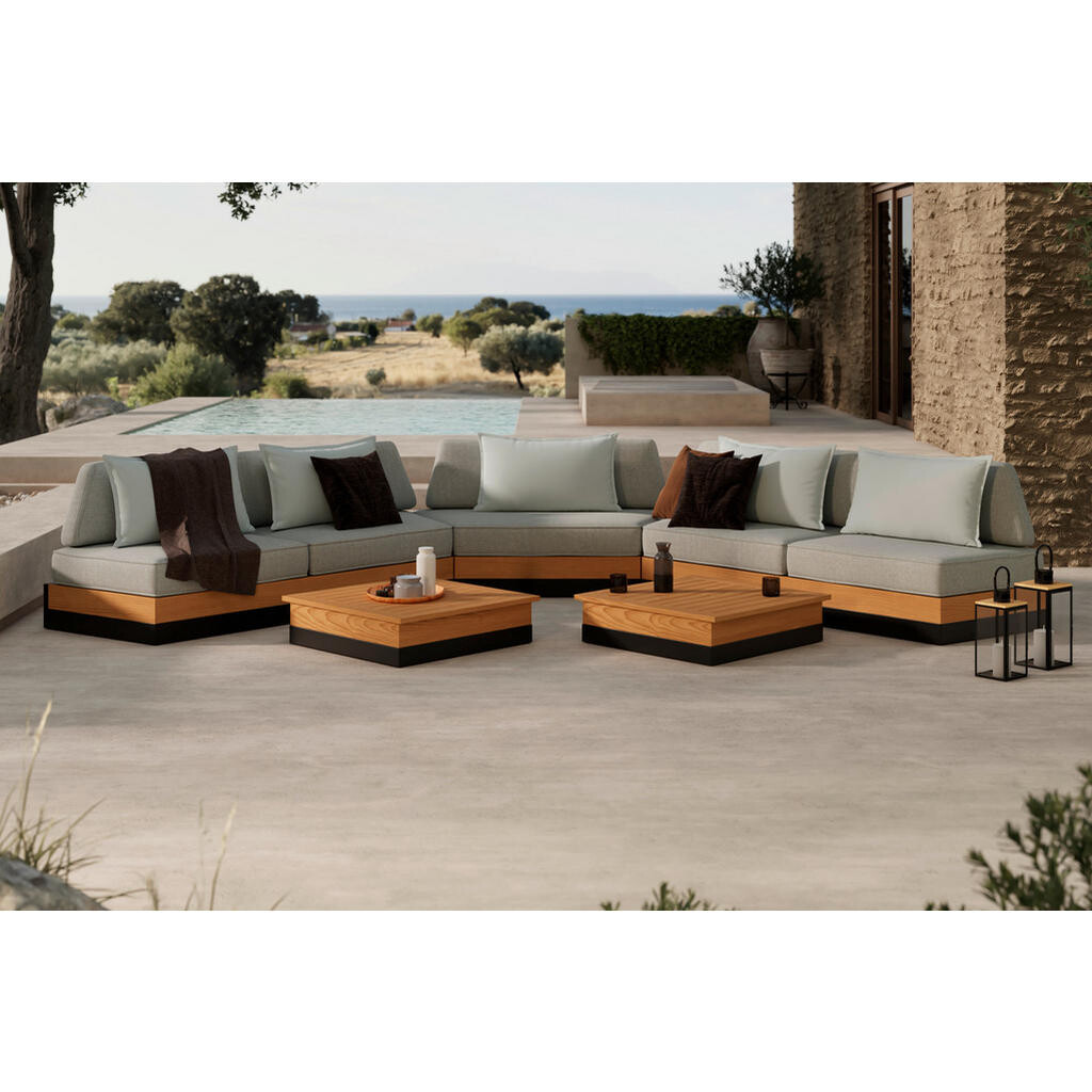 Ambia Garden TERASOVÁ SEDACIA SÚPRAVA 5-dielne, drevo, kov, plast, textil