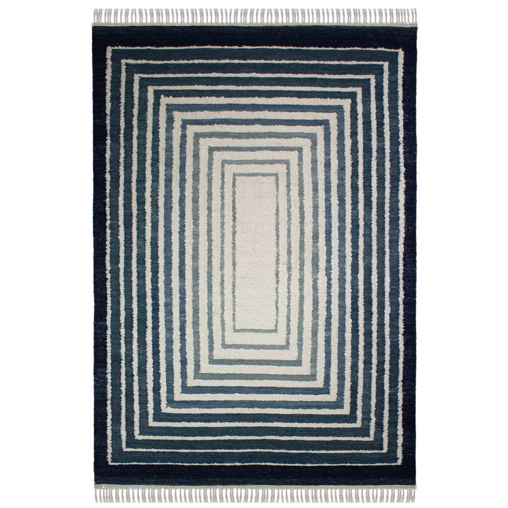 Flair Rugs RUČNE TKANÝ KOBEREC, 140/200 cm modrá