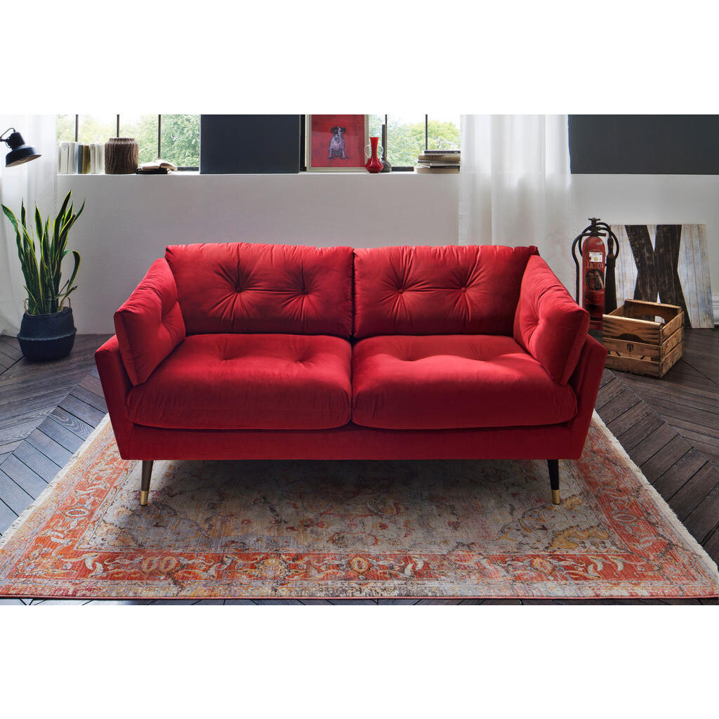 MID.YOU DVOJMIESTNA POHOVKA, textil, tmavočervená