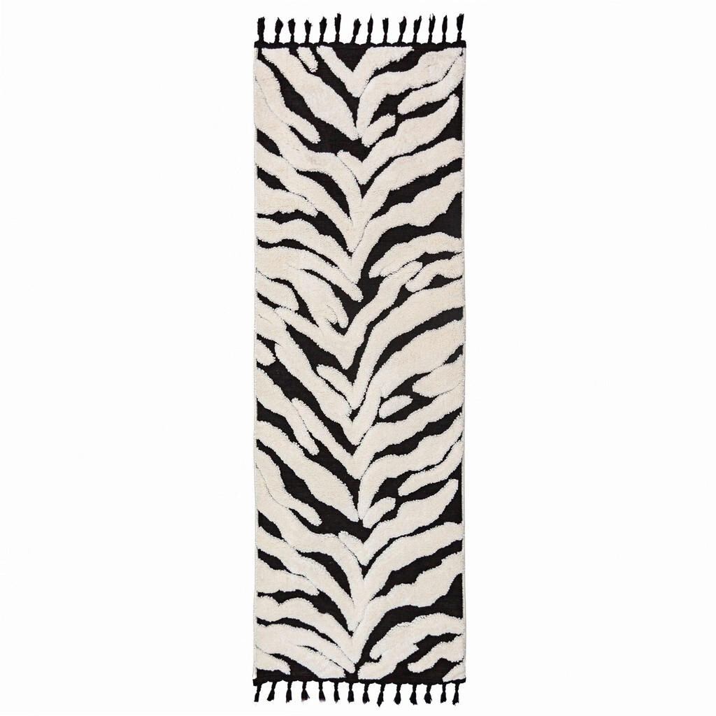 Flair Rugs KOBEREC S VYSOKÝM VLASOM, 80/300 cm čierna