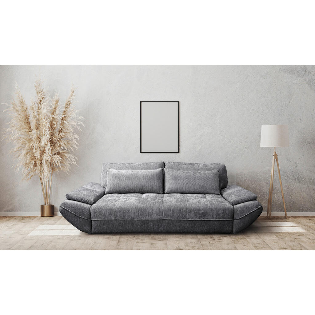 Livetastic ROZKLADACIA POHOVKA, drevo, textil, kompozitné drevo, tmavosivá