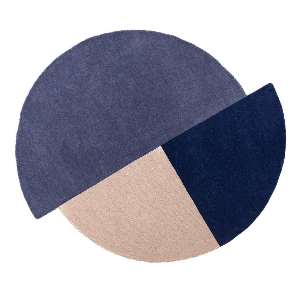 Flair Rugs VLNENÝ KOBEREC, 200/200 cm modrá