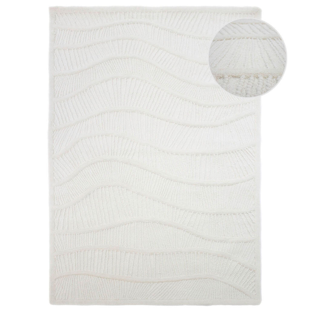 Flair Rugs VLNENÝ KOBEREC, 160/230 cm biela