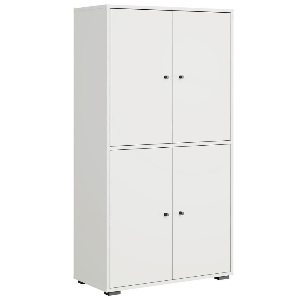 P & B SKRINKA NA TOPÁNKY, biela, 70/131/33 cm