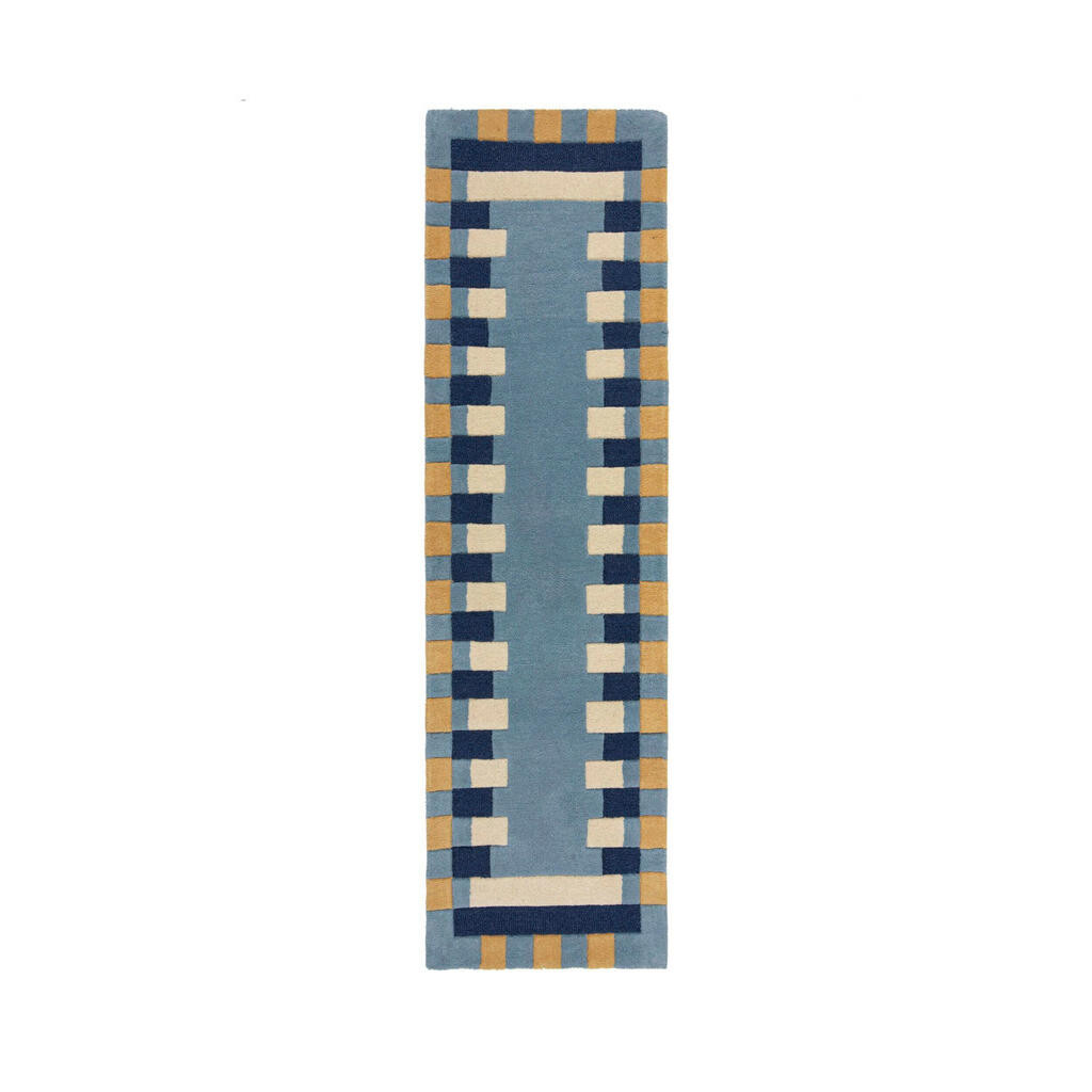 Flair Rugs BEHÚŇ, 60/230 cm, modrá, žltá