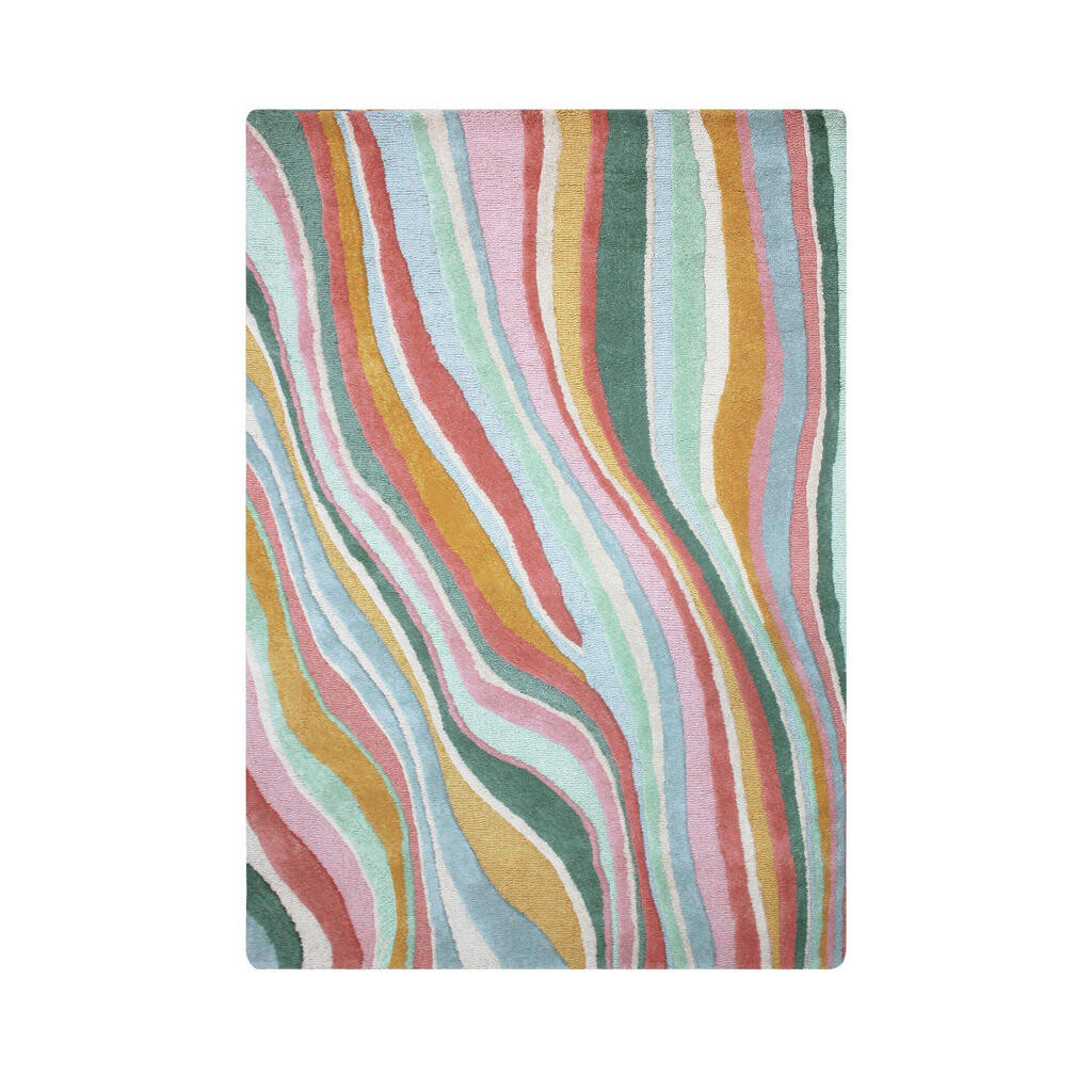 Flair Rugs VLNENÝ KOBEREC, 120/170 cm zelená, ružová