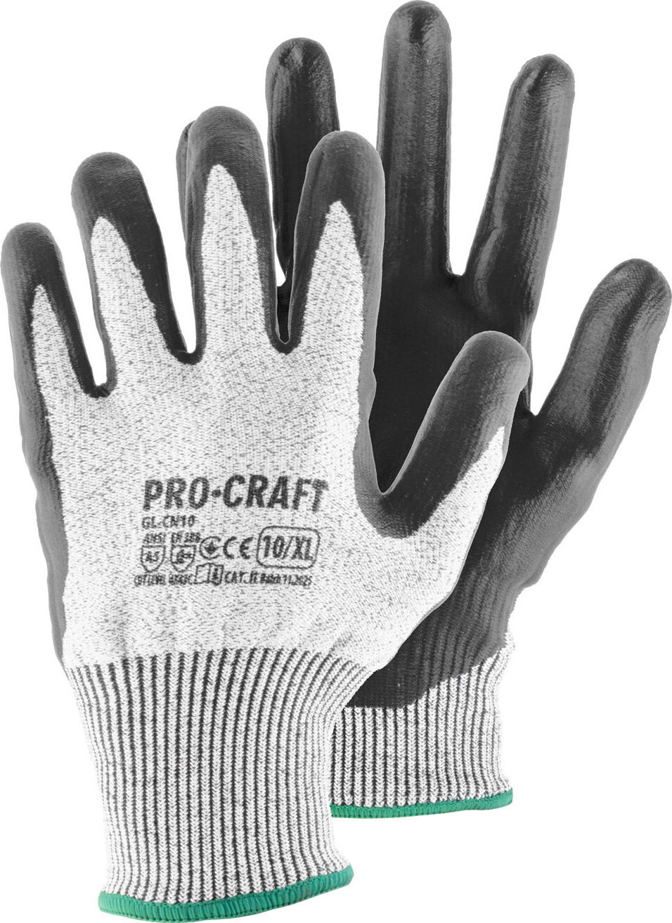 Procraft Pracovní rukavice nitrilové odolné proti proříznutí L, GL-CN9