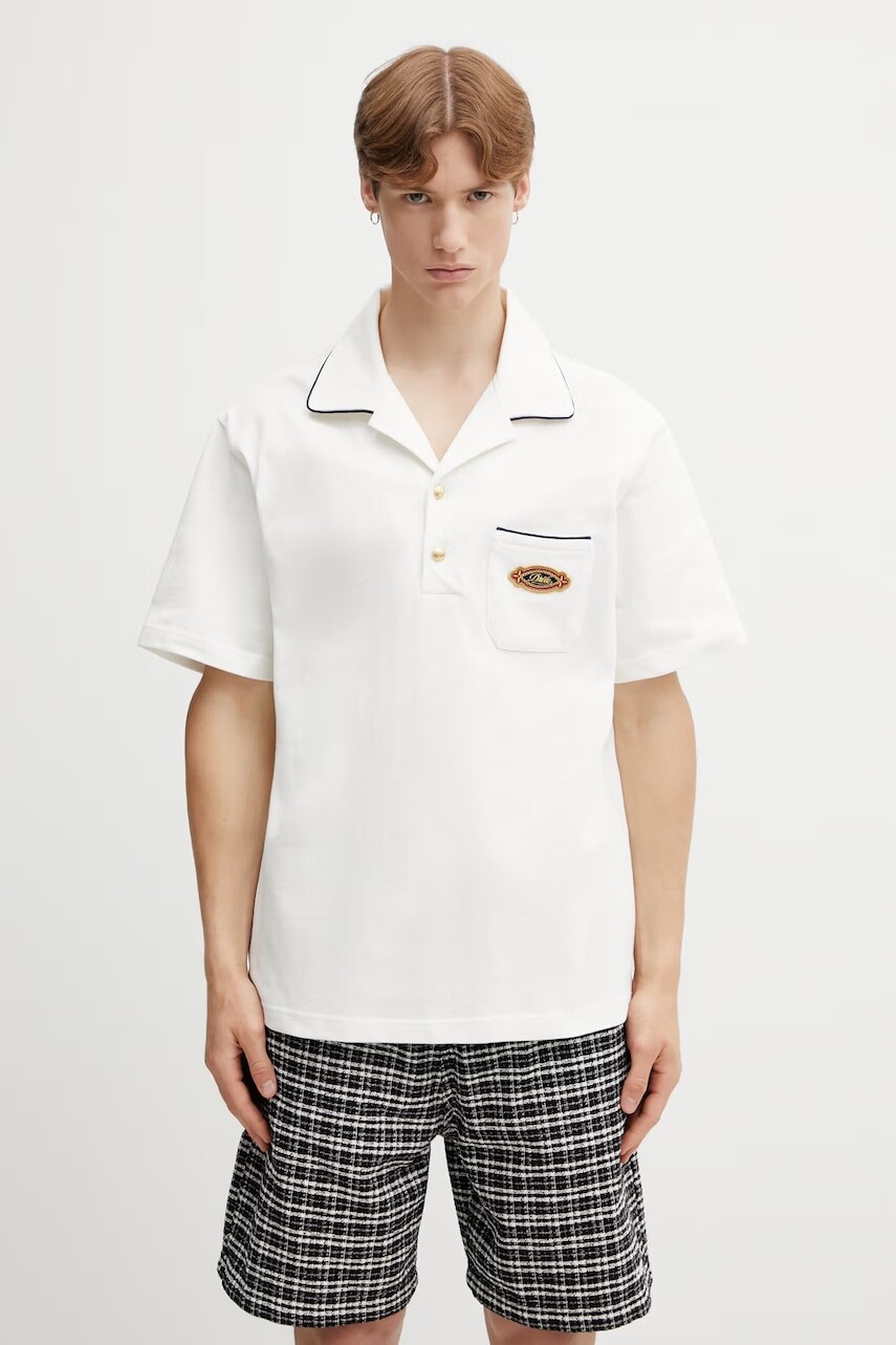 Drôle de Monsieur polo tričko pánske bavlnený Patch